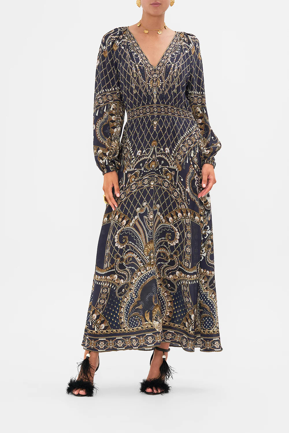 RAGLAN SHIRRED WAIST DRESS
