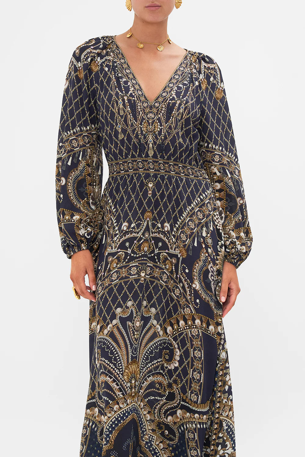 RAGLAN SHIRRED WAIST DRESS