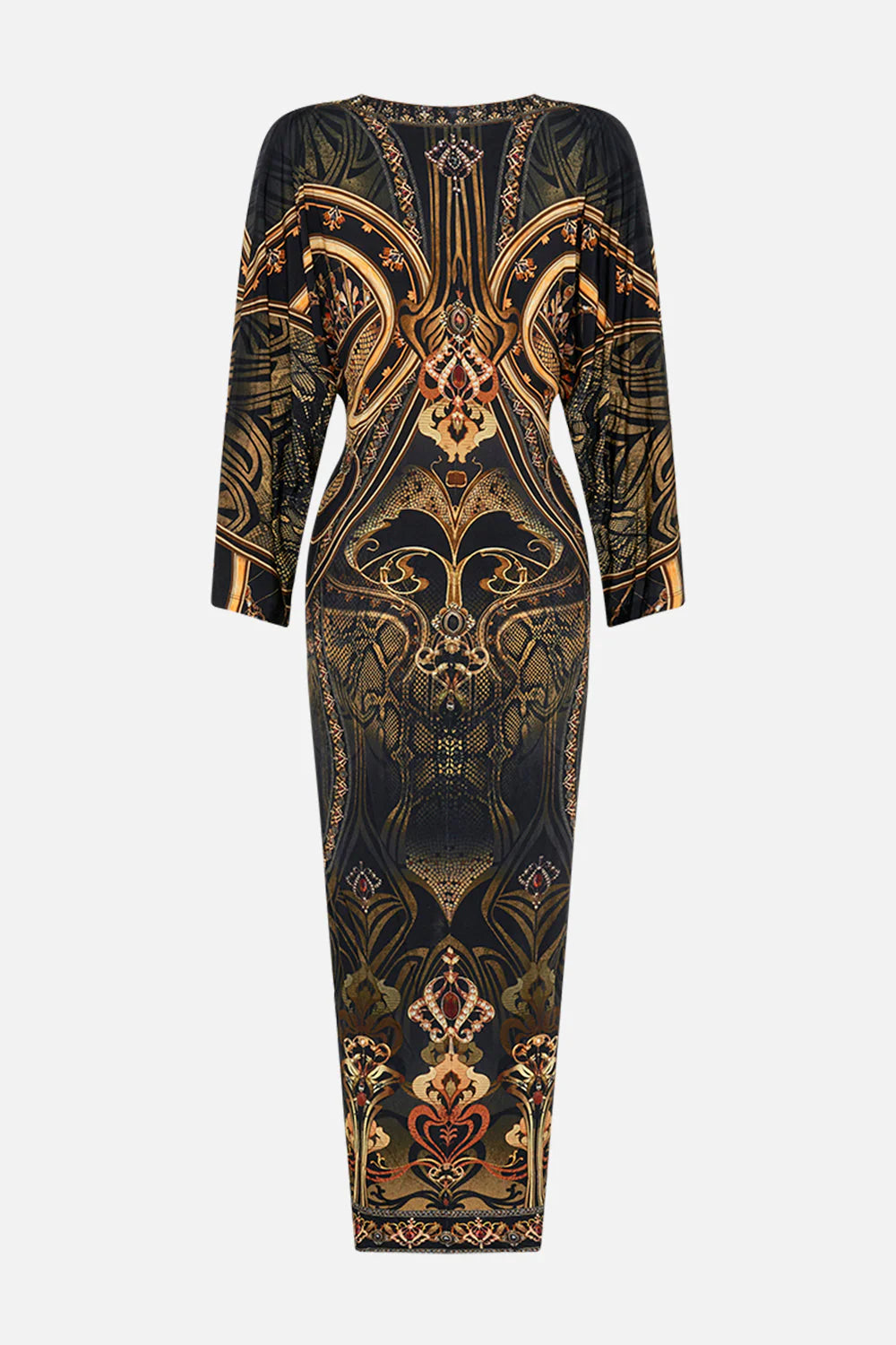 LONG SPLIT FRONT TWIST DRESS