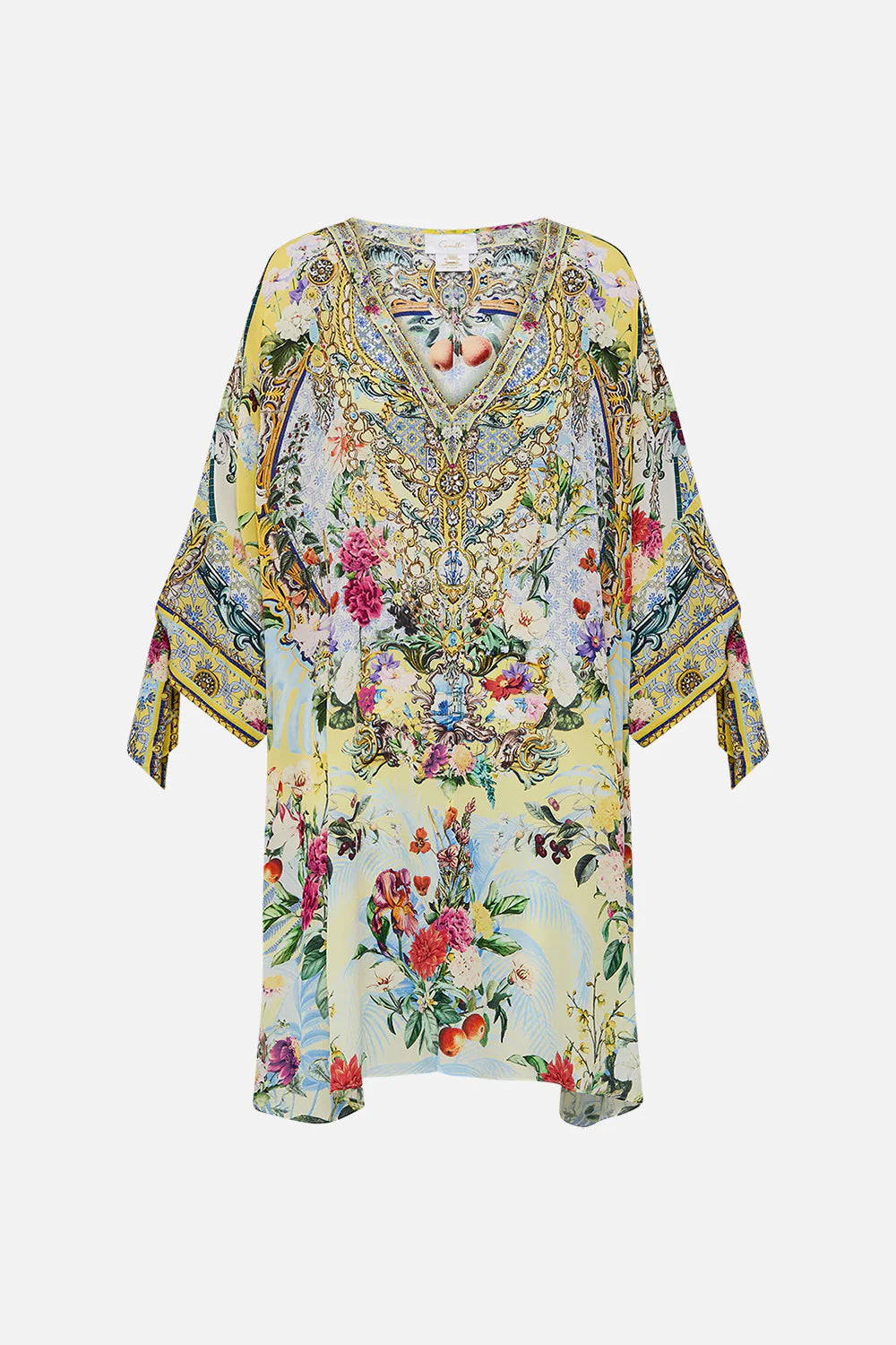 TIE SLEEVE SHORT V NECK KAFTAN