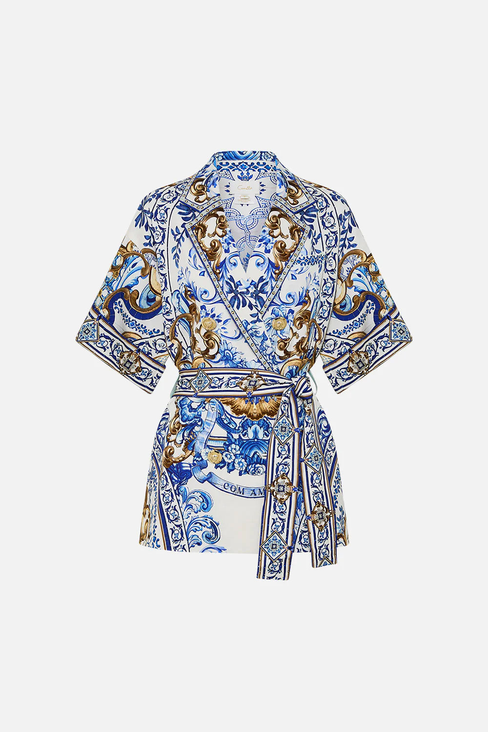 DOUBLE BREASTED SHORT SLEEVE JACKET