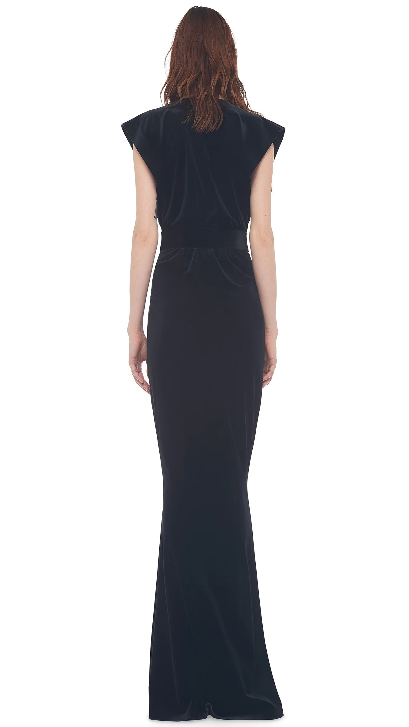 V NECK RECTANGLE GOWN