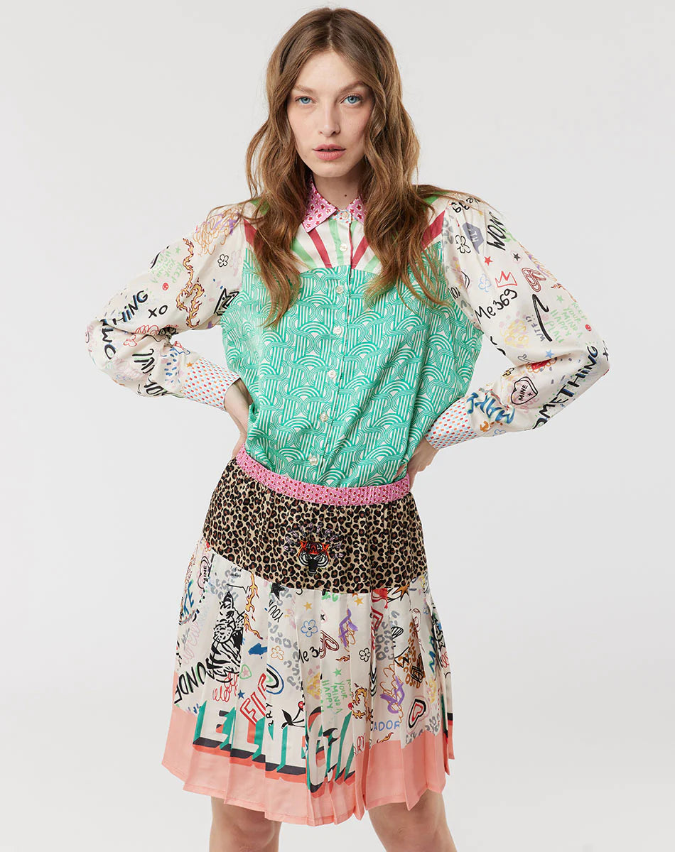 Grace Western Mixed Print Shirt