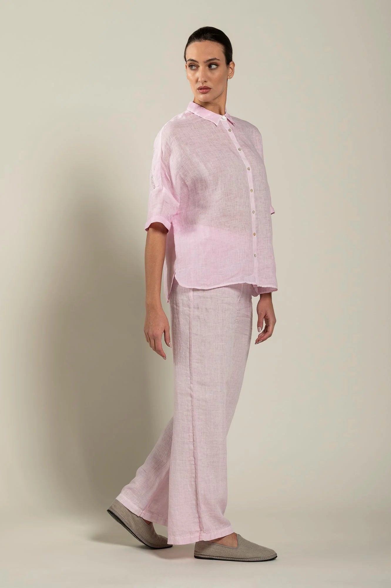 Eyelet Linen Top