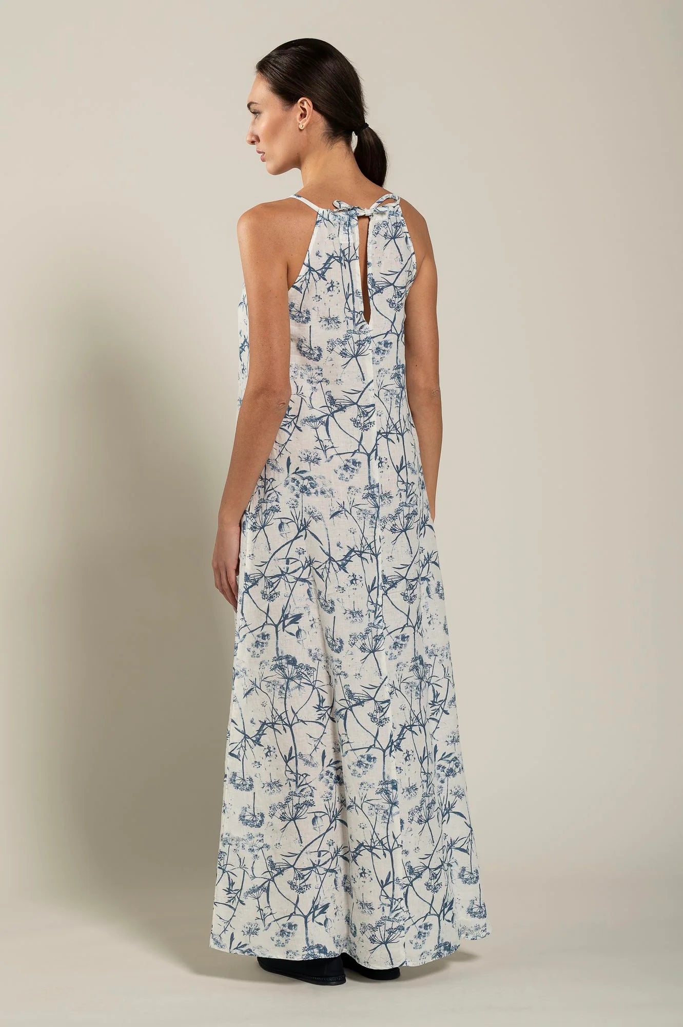 Sleeveless Long Linen Dress
