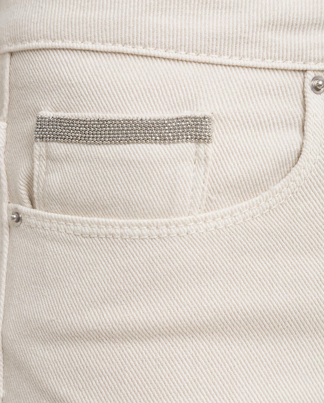 Stretch Cotton Denim Pants