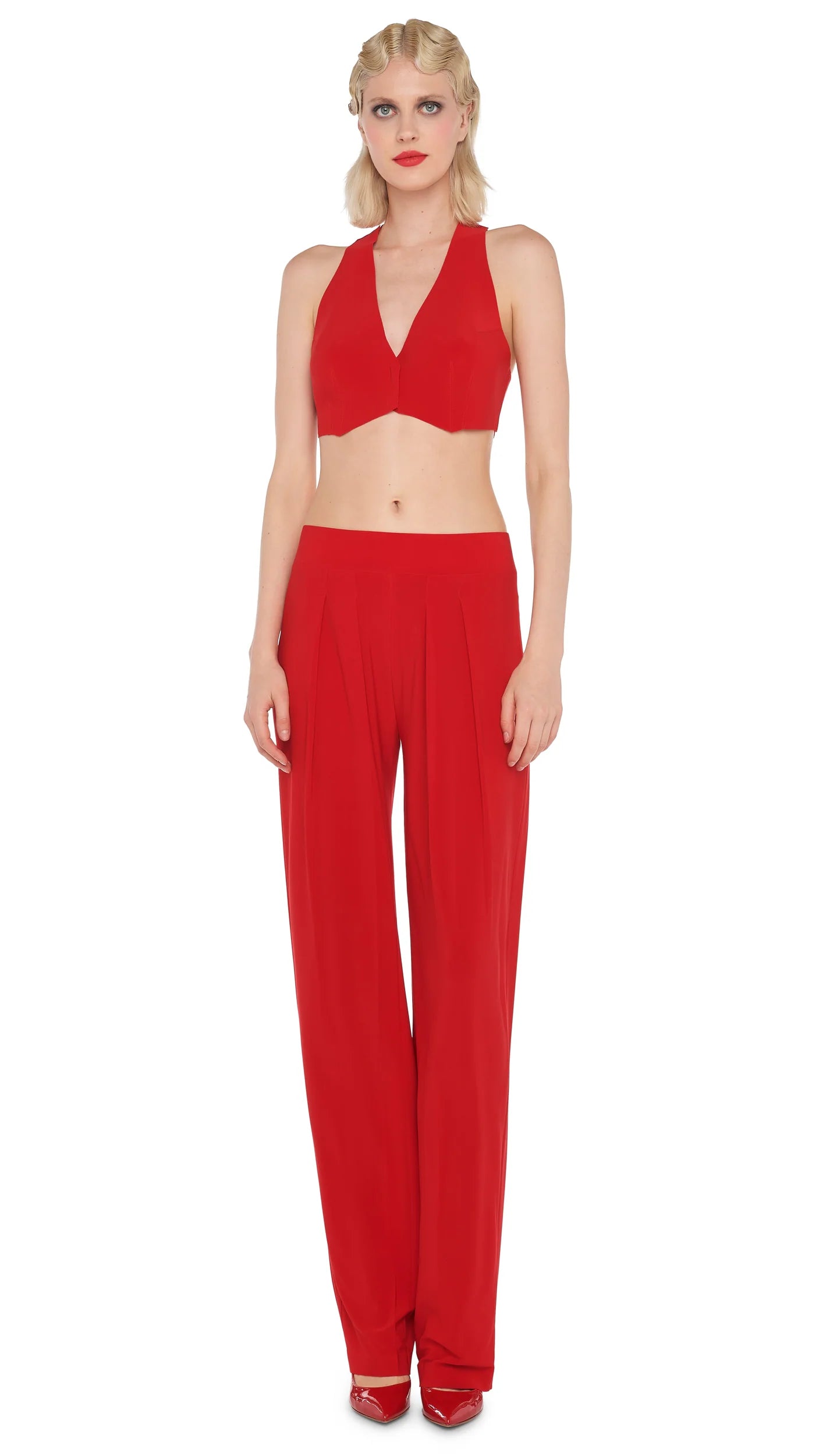 LOW RISE PLEATED TROUSER