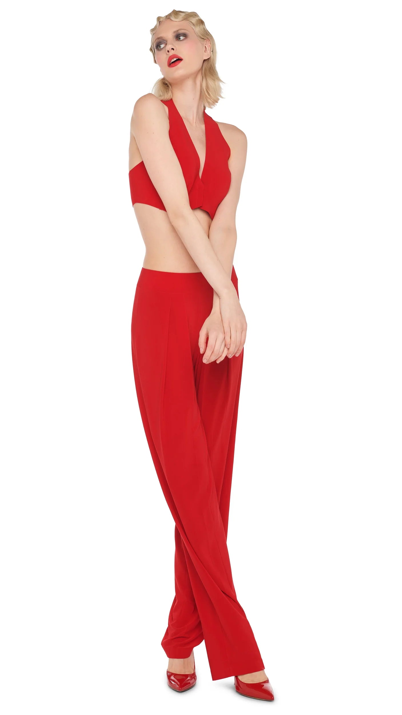 LOW RISE PLEATED TROUSER