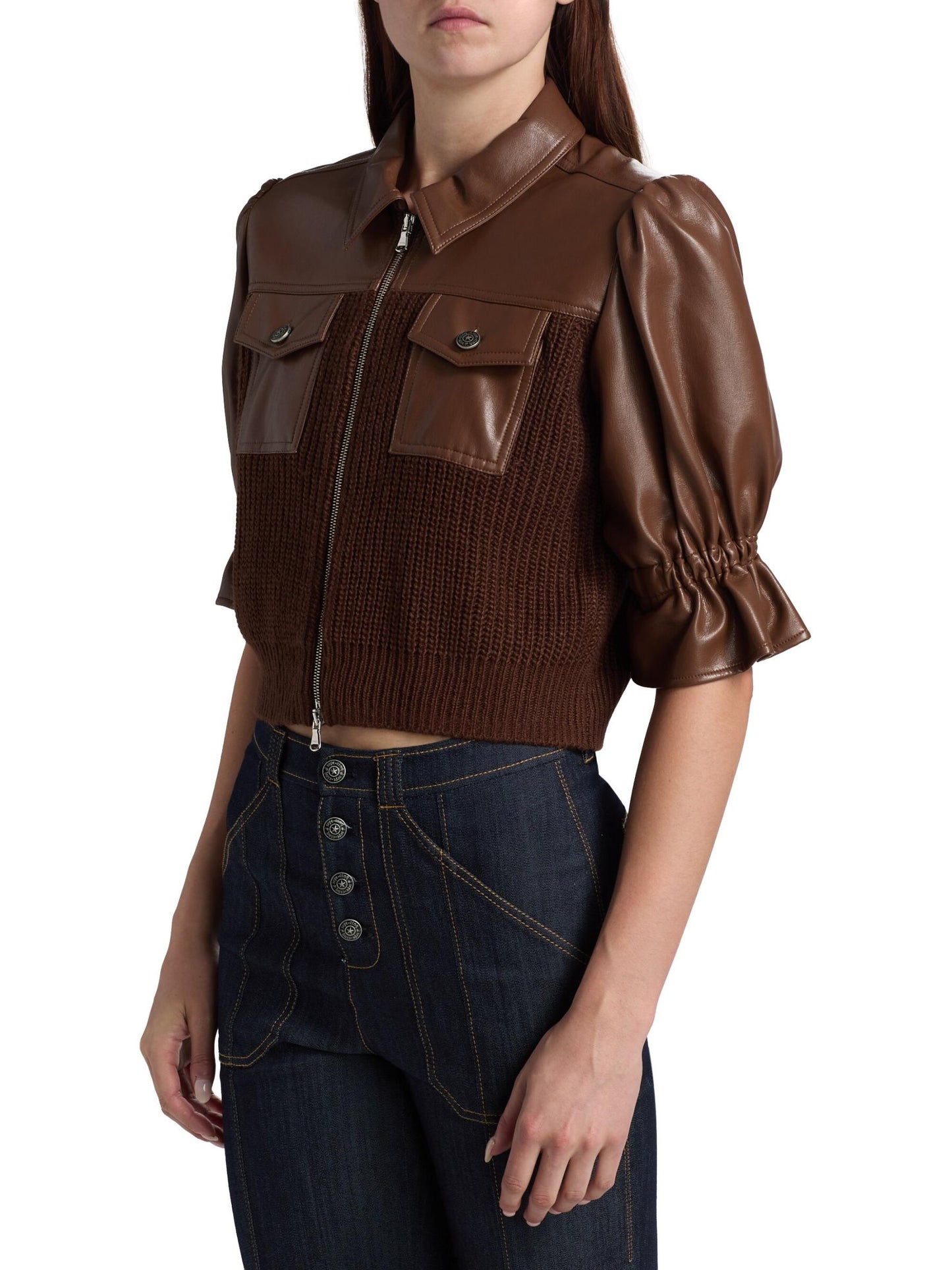 KNIT HOLLY COMBO JACKET
