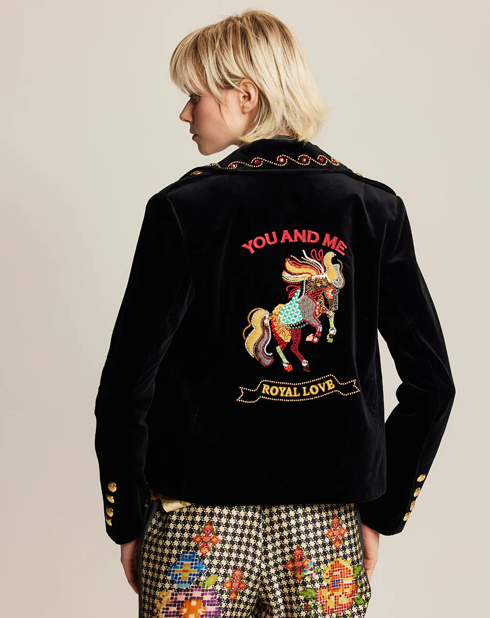 DAPHNE VELVET DOUBLE BREAST JACKET