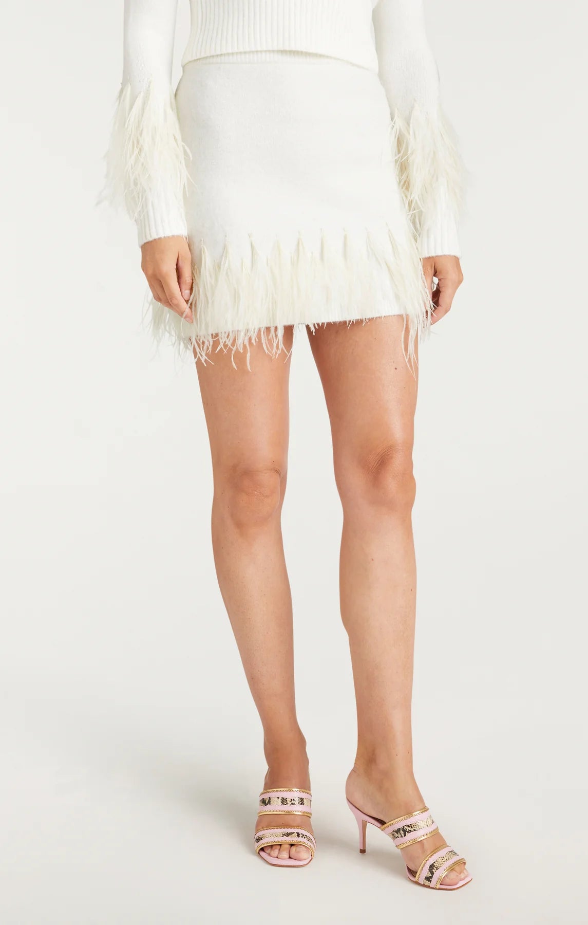 BRIANA FEATHER MINI SKIRT