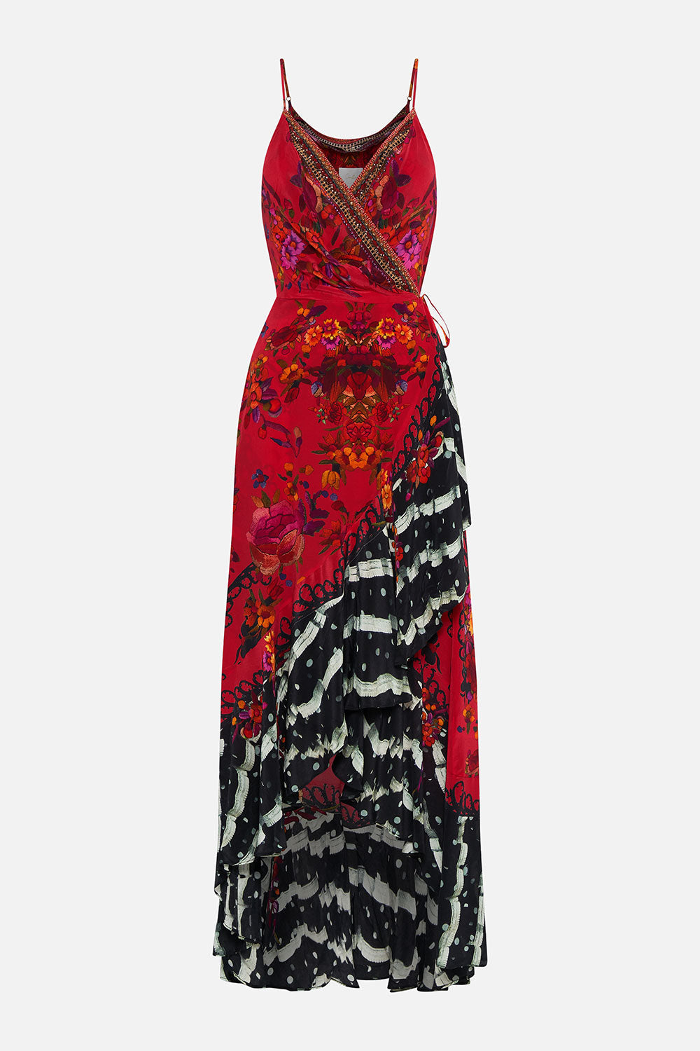 Draped Front Wrap Dress