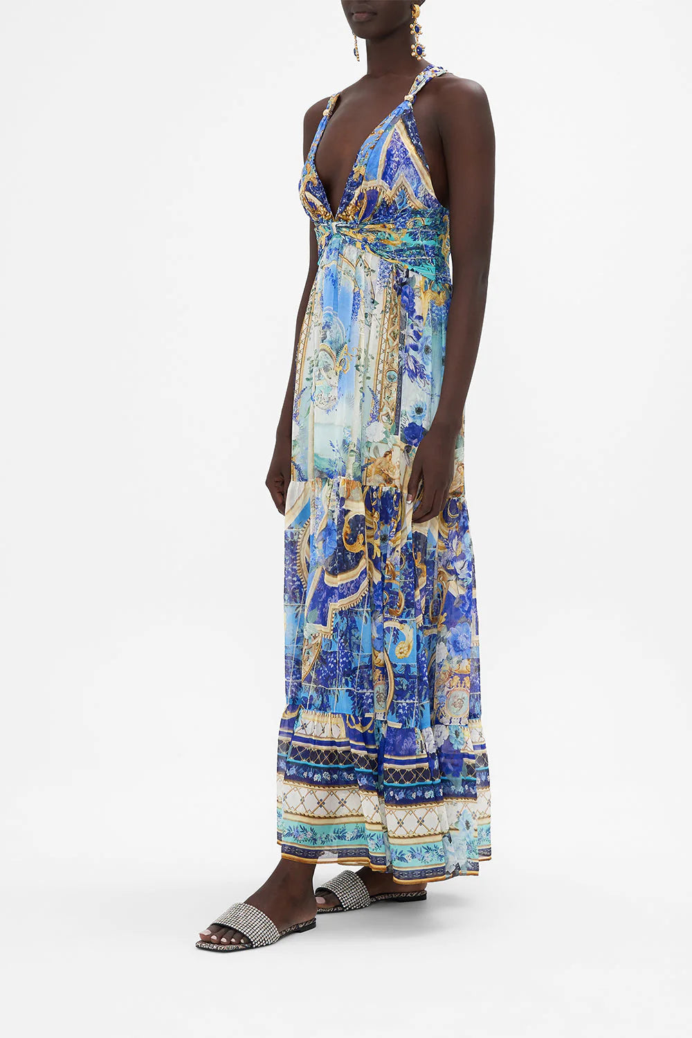 T Back Gathered Panel Dress