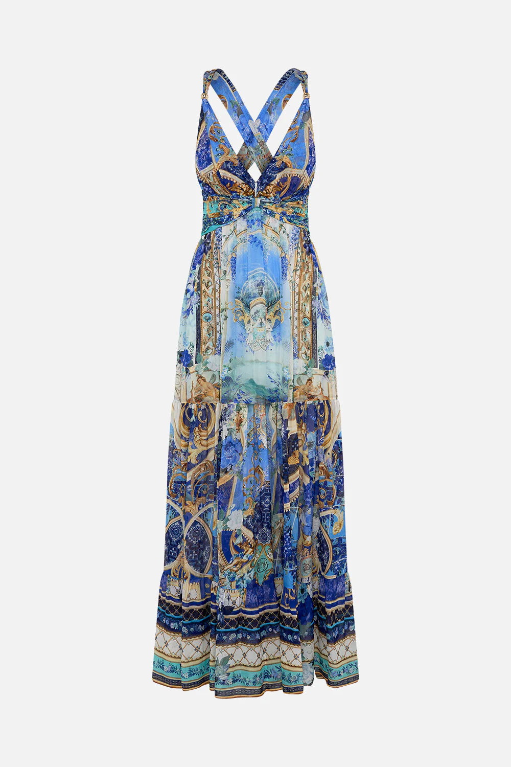 T Back Gathered Panel Dress