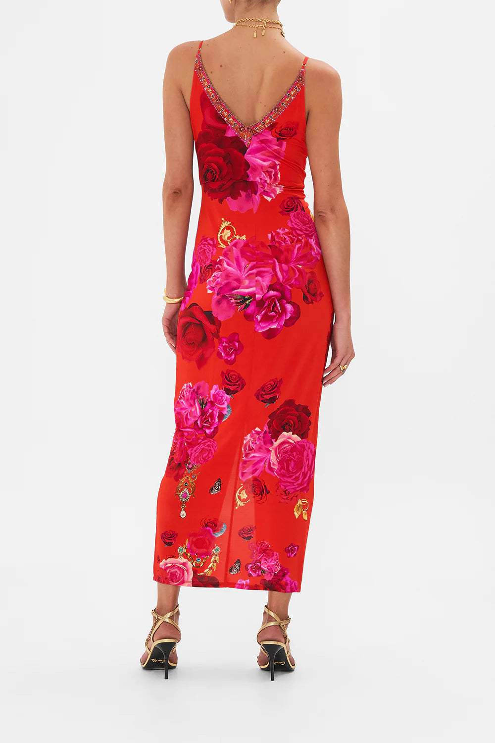 STRAPPY DRESS W TWIST FRONT