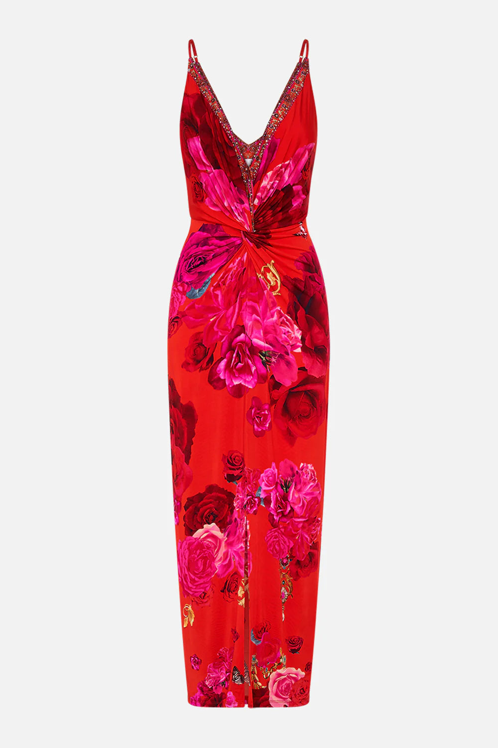 STRAPPY DRESS W TWIST FRONT