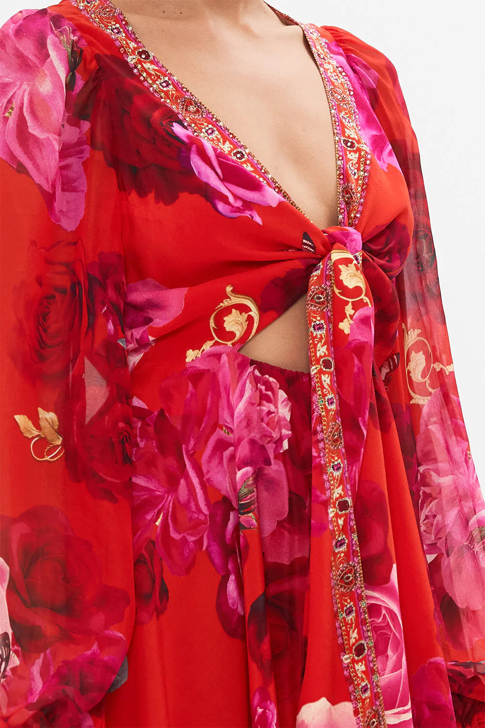 SHORT WRAP TIE DRESS