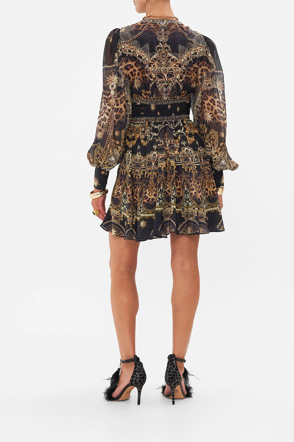 SHORT DRESS W RUCHED WAIST
