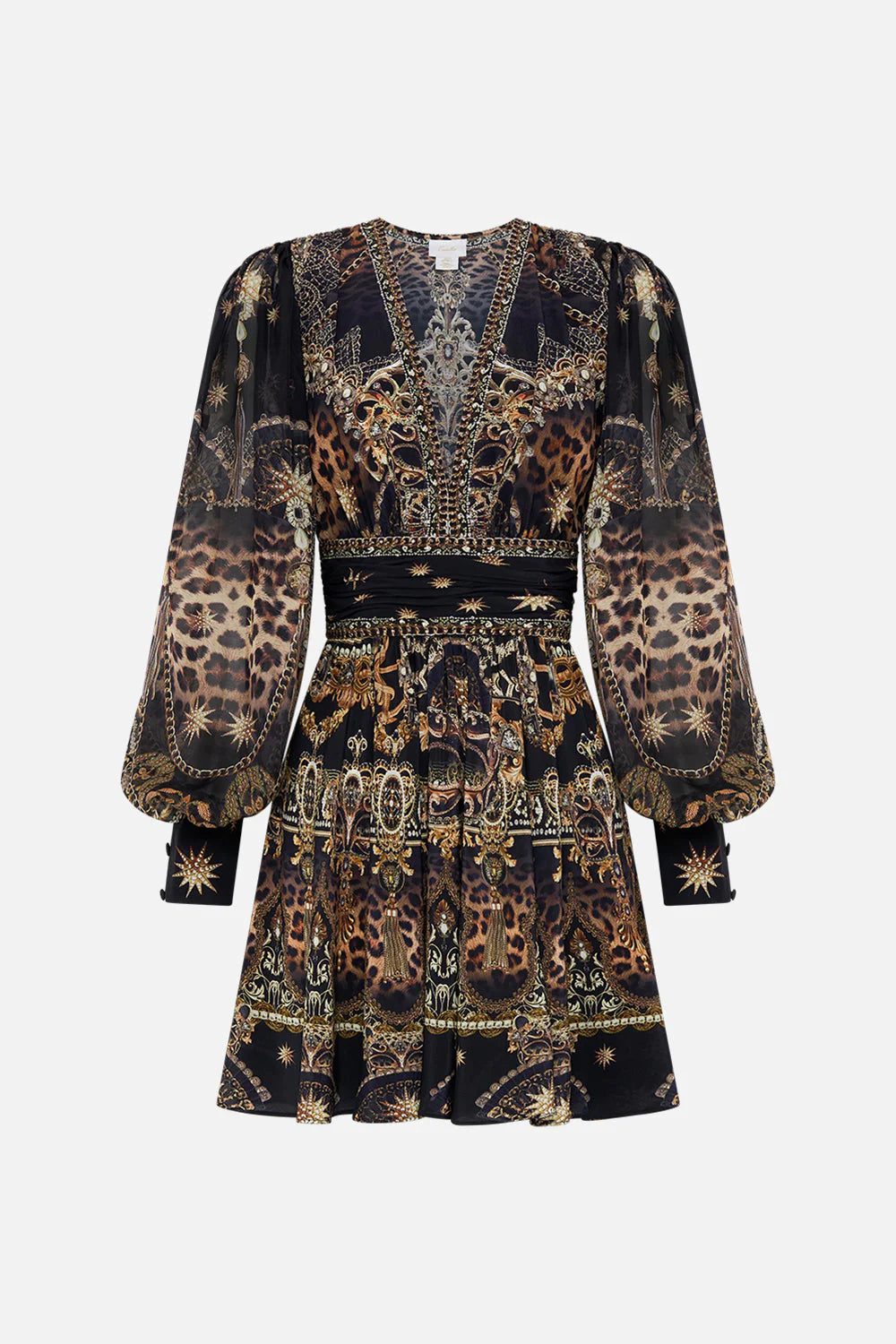 SHORT DRESS W RUCHED WAIST