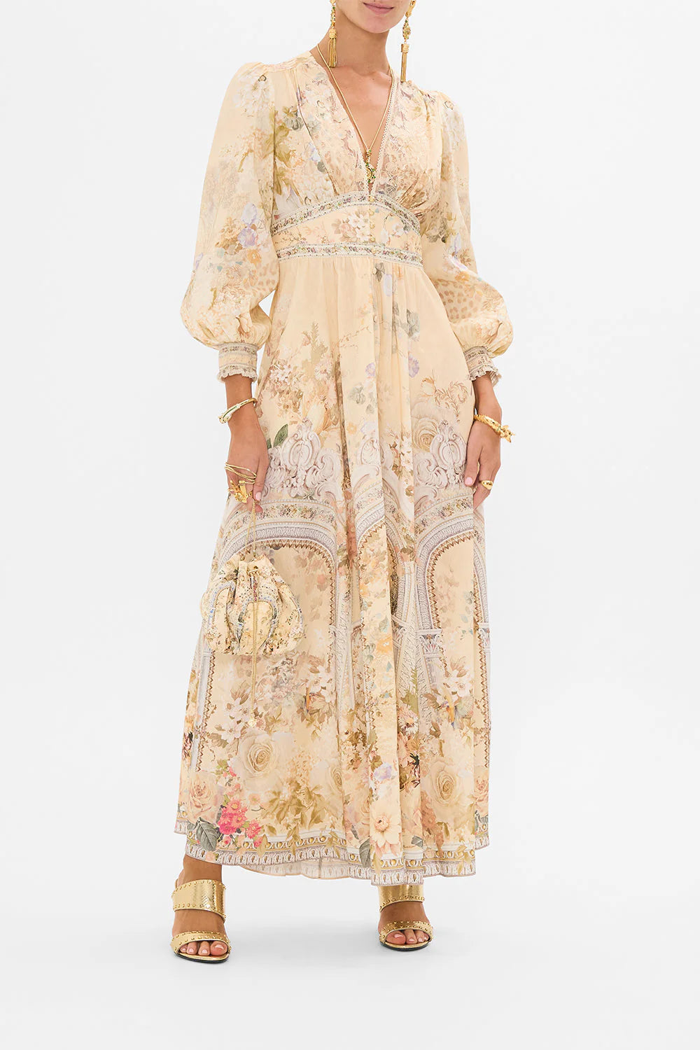 BUTTON DRESS WITH SHAPED WAISTBAND