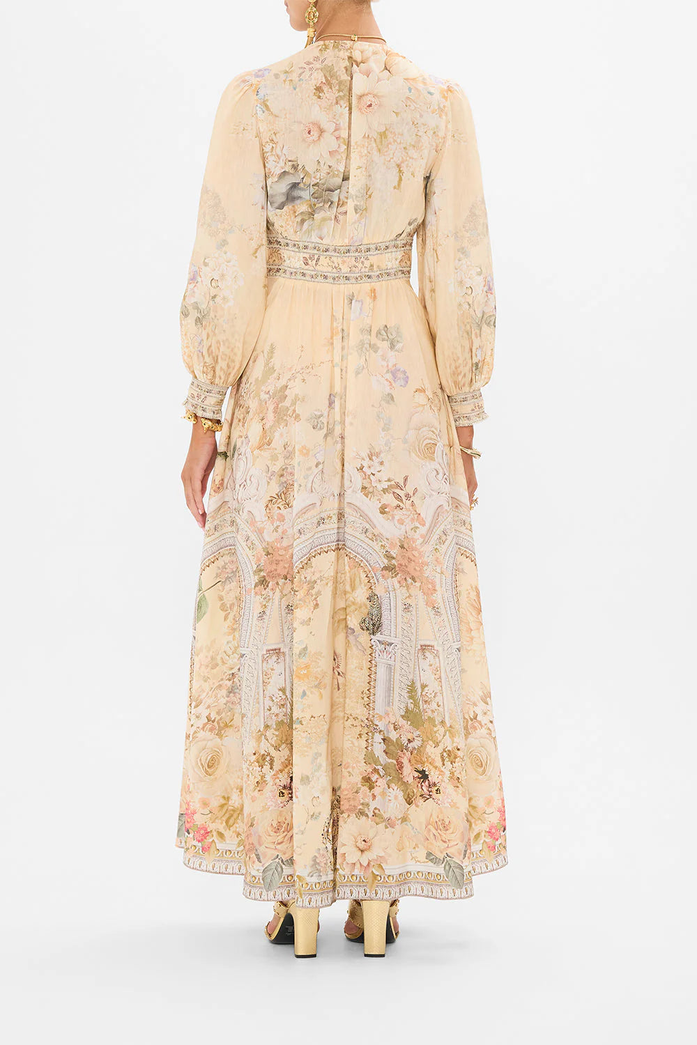 BUTTON DRESS WITH SHAPED WAISTBAND