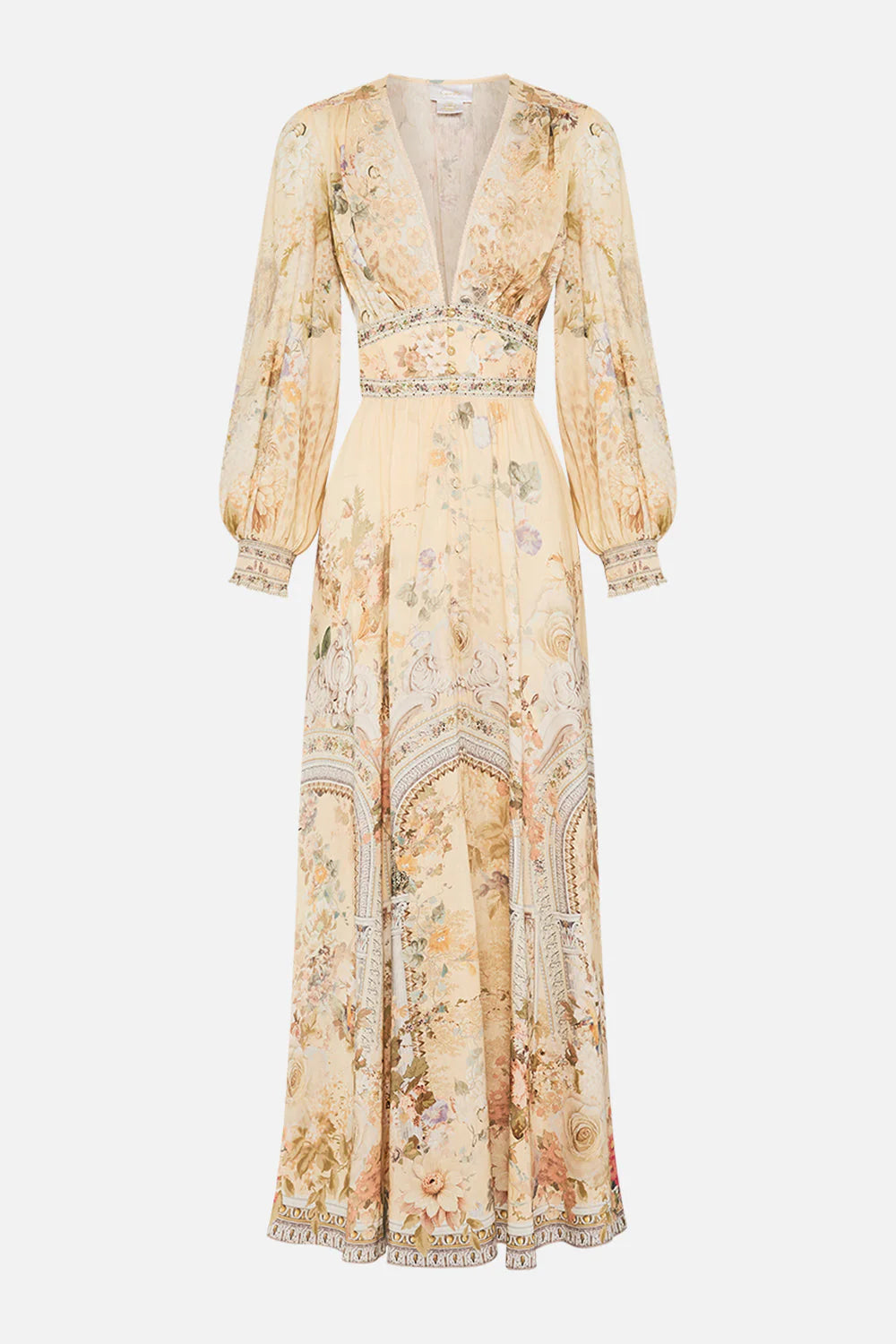 BUTTON DRESS WITH SHAPED WAISTBAND