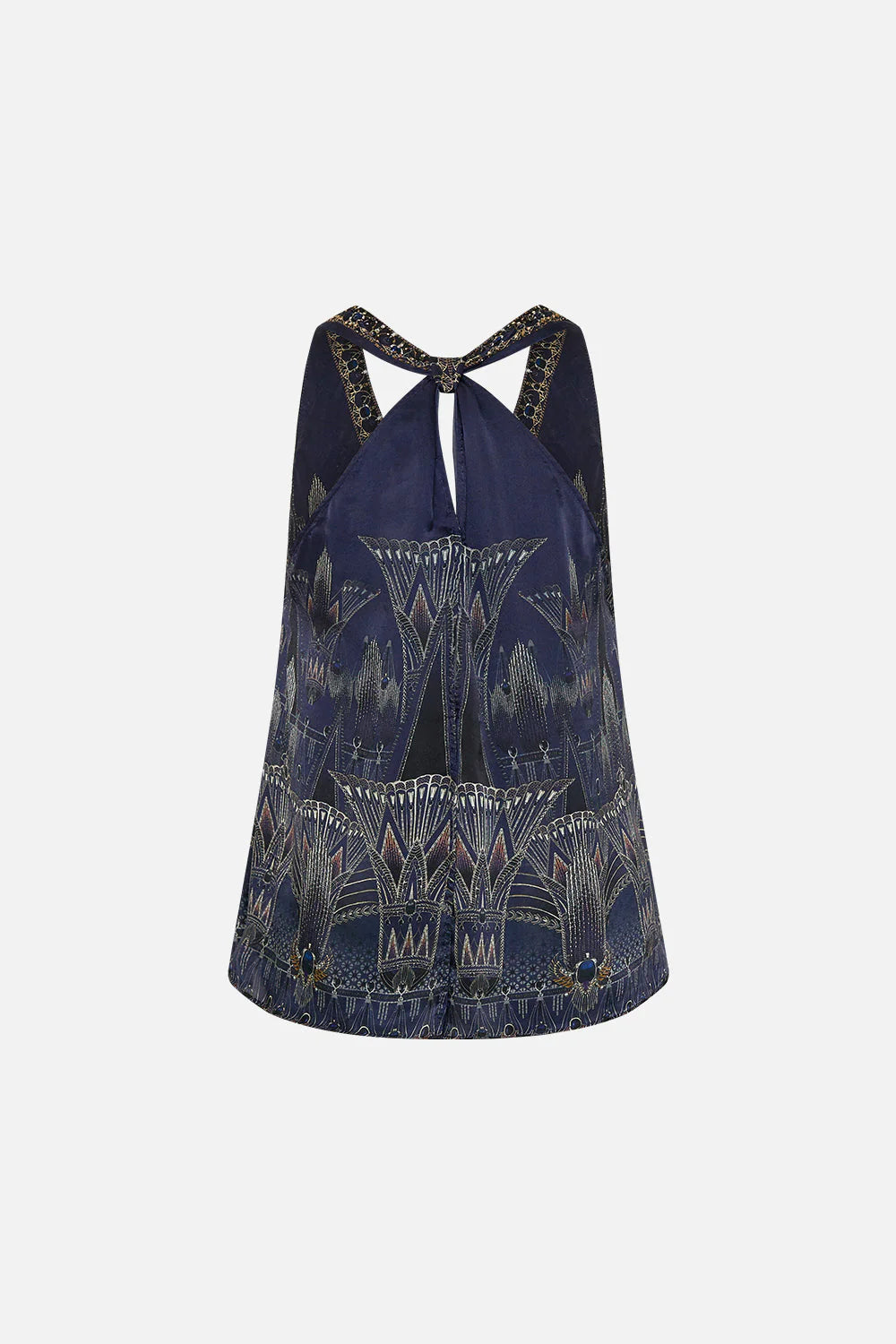 V NECK TOP W KNOT BACK