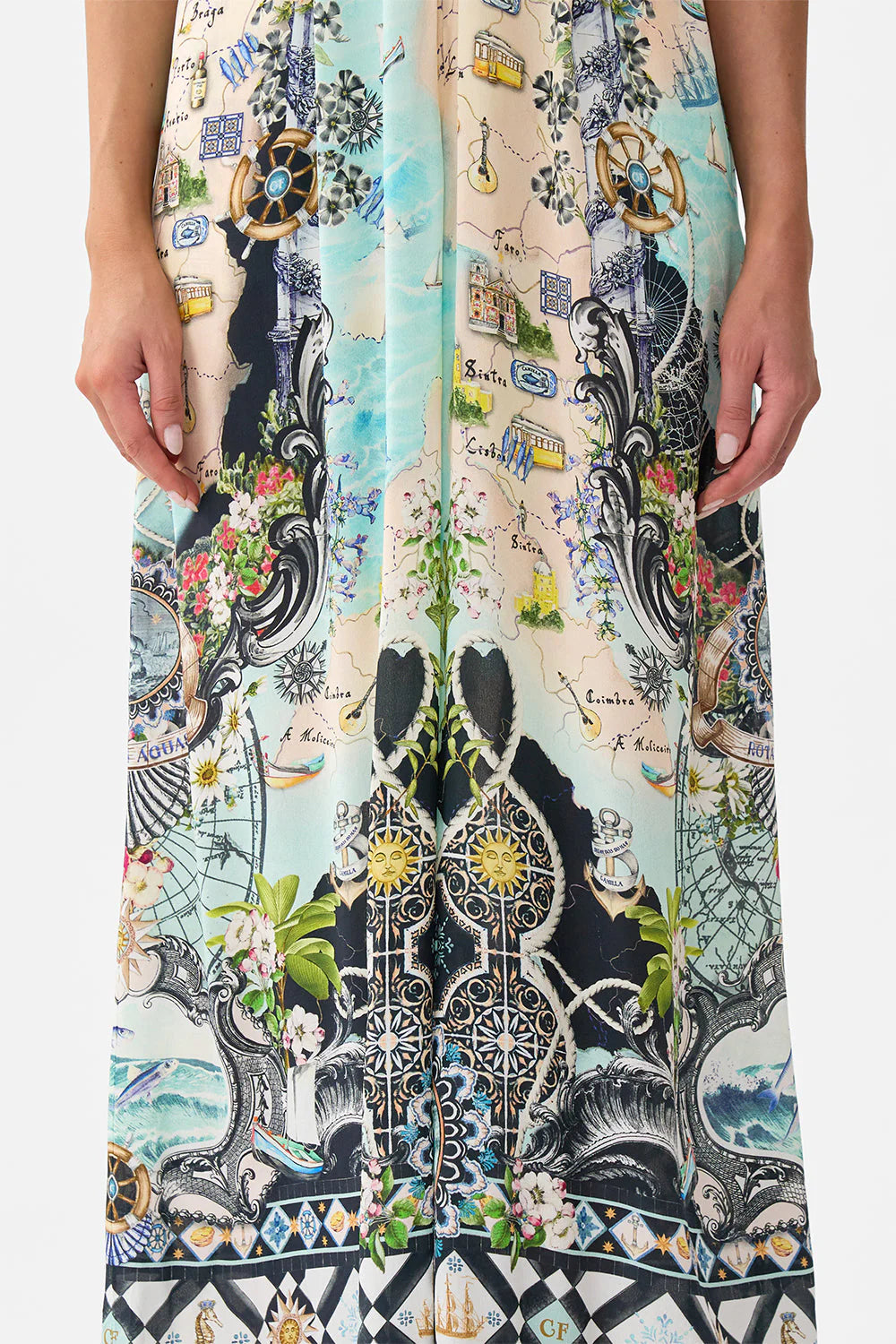 HALTERNECK JUMPSUIT W/ TIE NECK