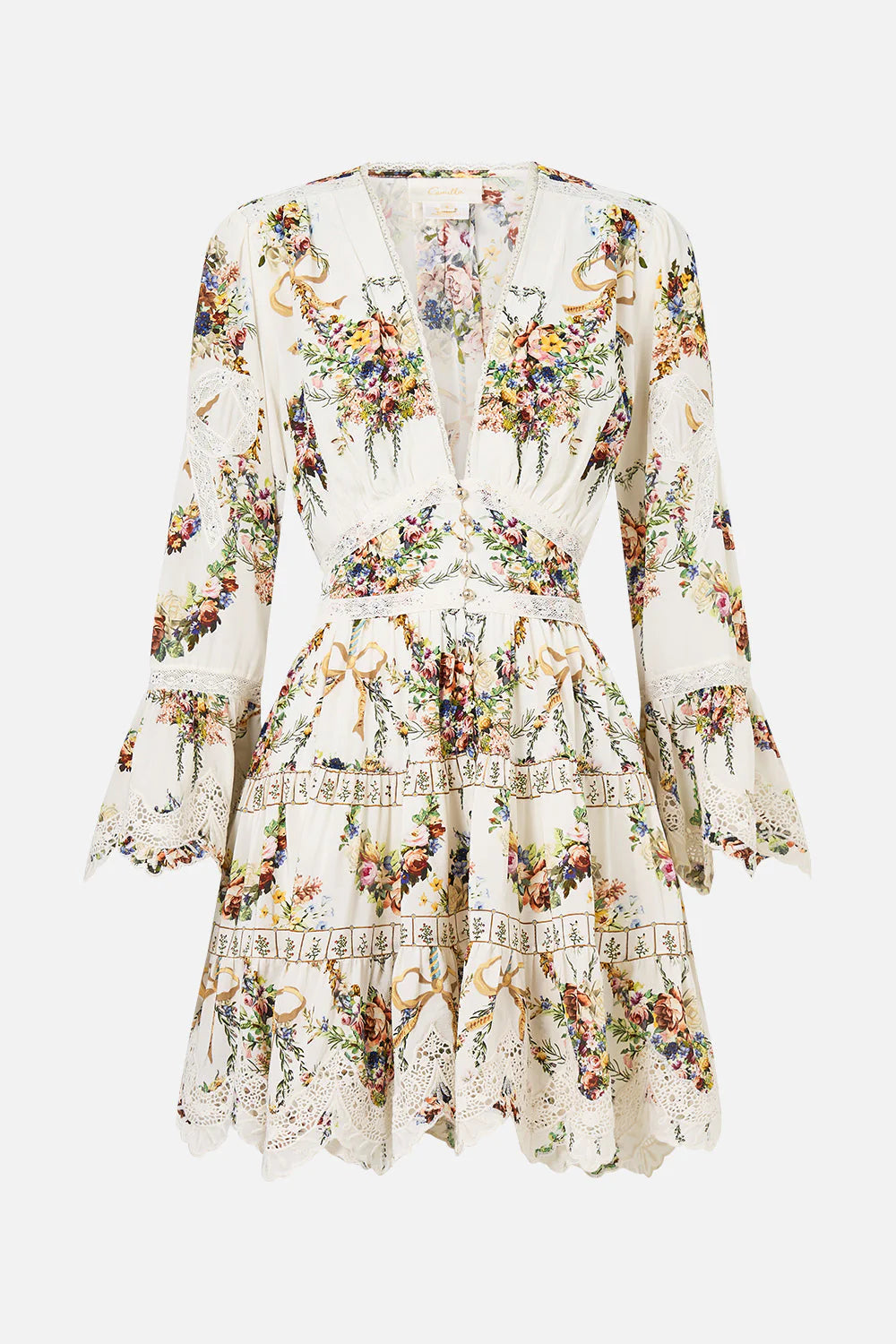 TIERED DRESS W/ RUFFLE FRILL SLEEVES