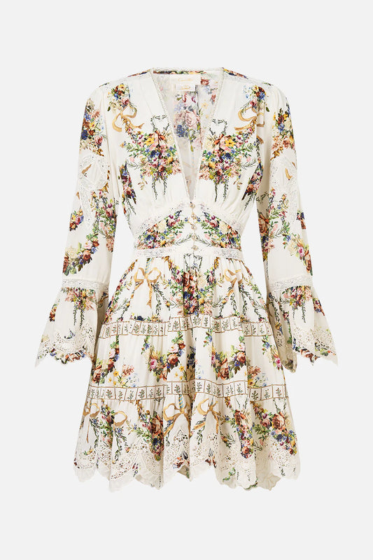 TIERED DRESS W/ RUFFLE FRILL SLEEVES