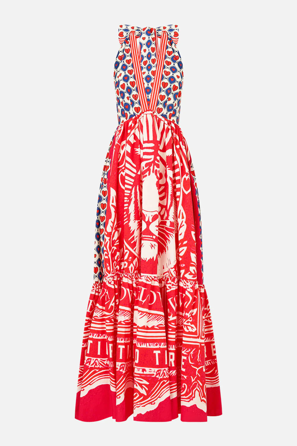 RUFFLE HEM HALTER DRESS