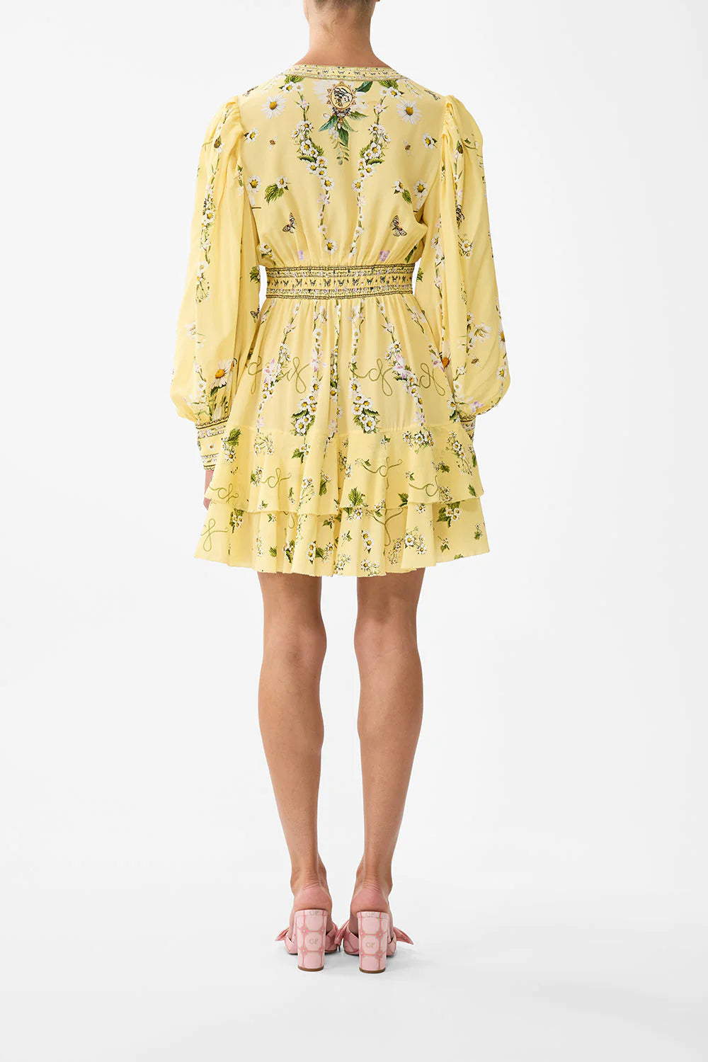 BUTTON FRONT FRILL DRESS