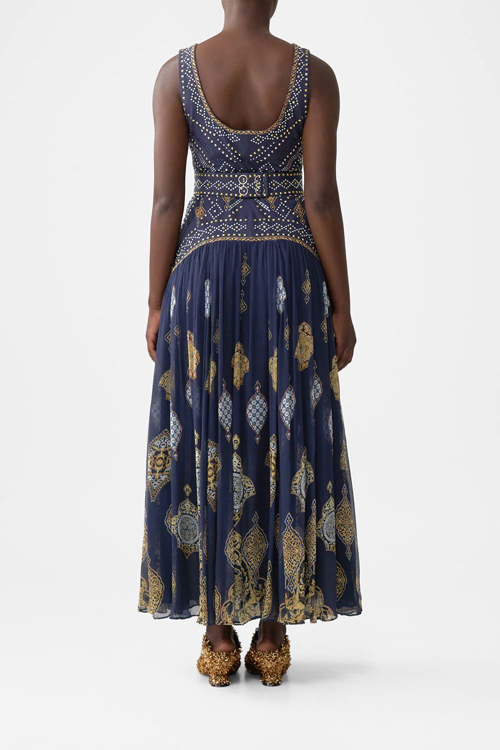 JERSEY TANK DRESS W CONTRAST SKIRT