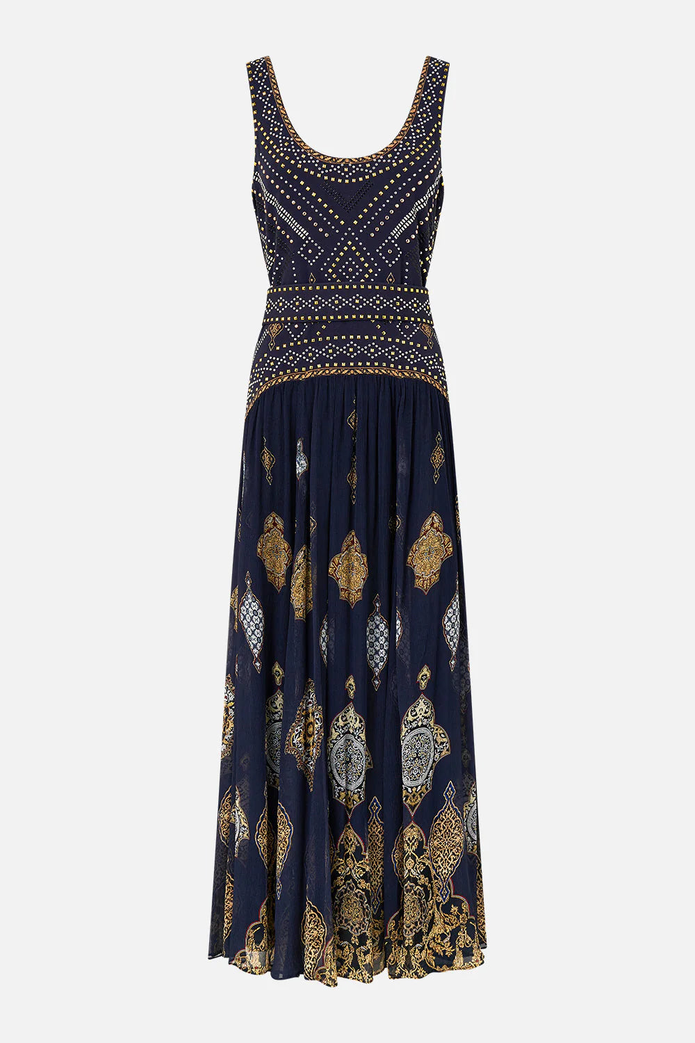 JERSEY TANK DRESS W CONTRAST SKIRT