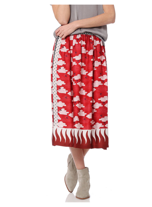Hailey Printed Midi Skirt