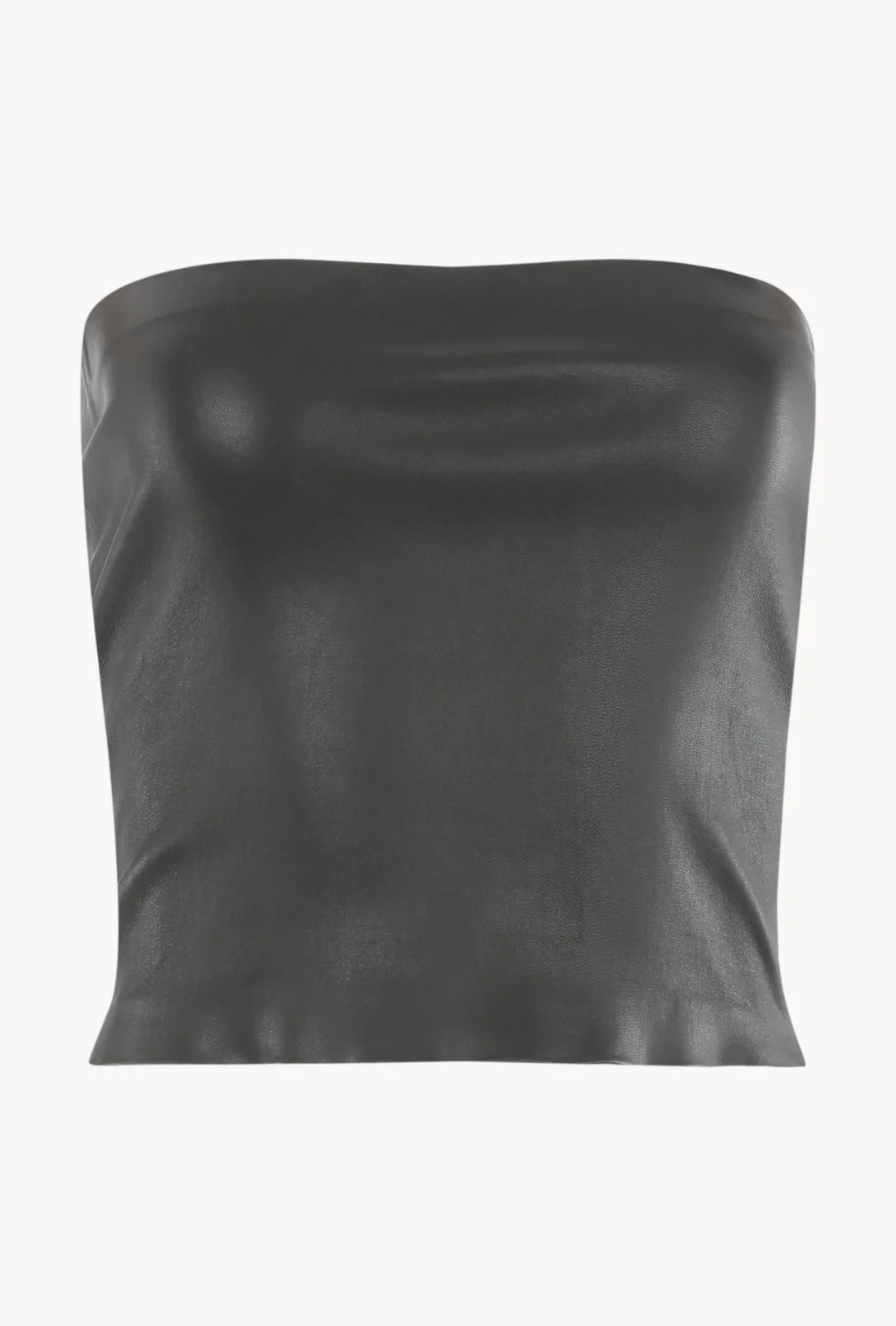 BLACK LEATHER TUBE TOP