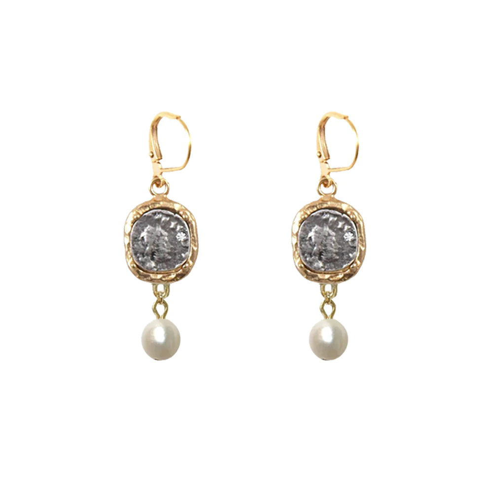 Gold Pearl Earrings