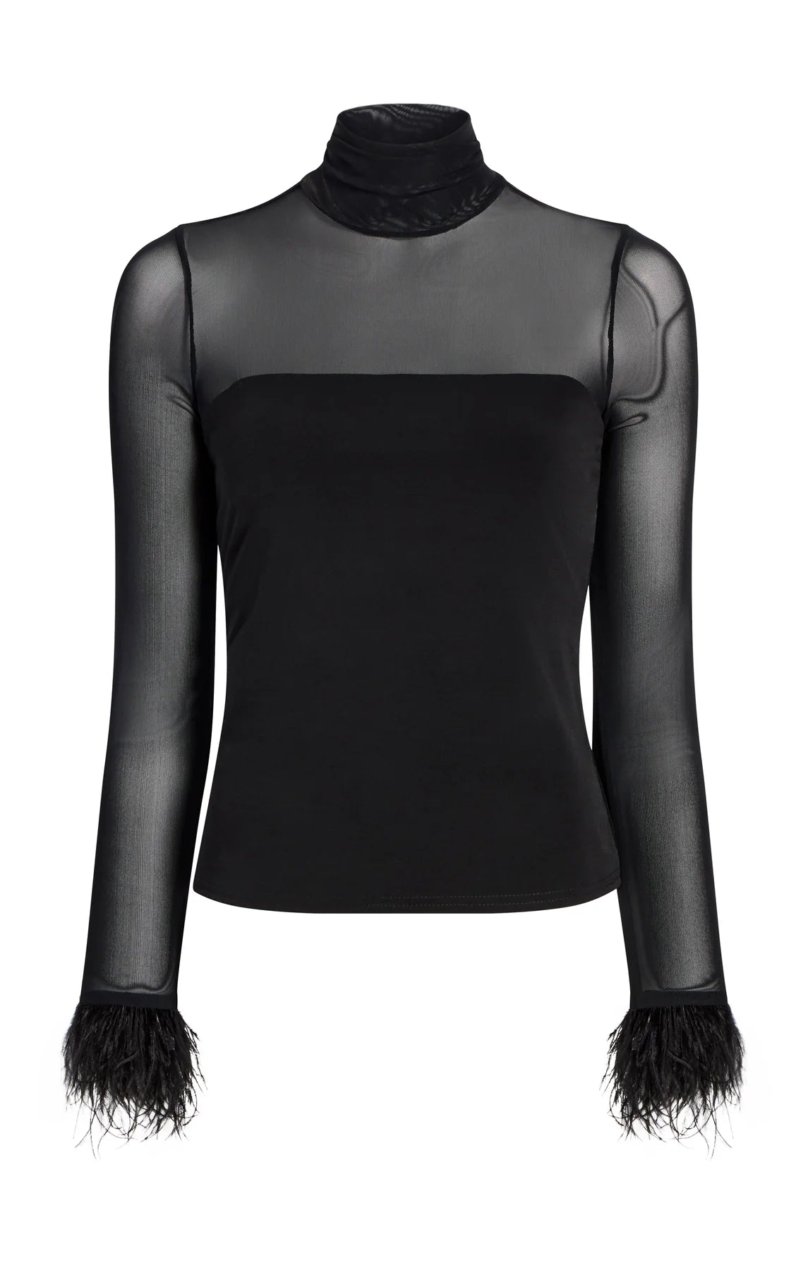 FEATHER TRIM SHANTEL TOP