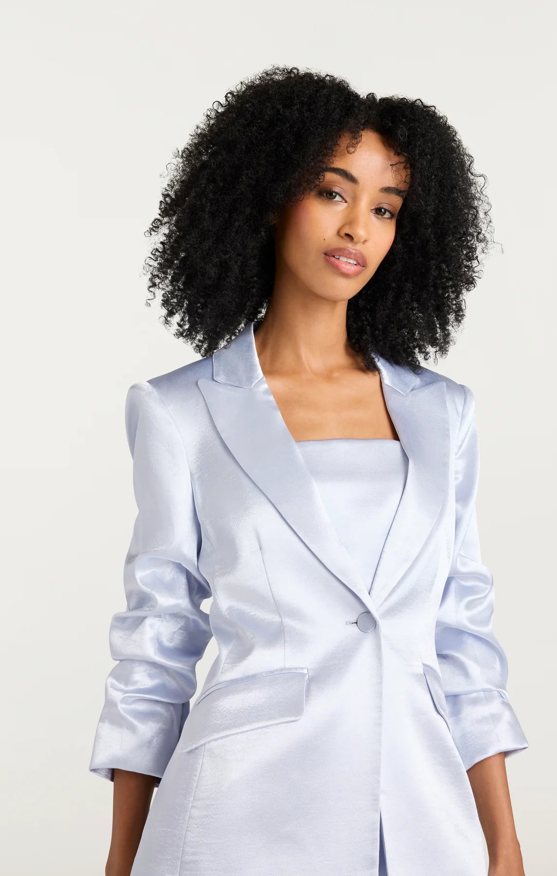 HAMMERED SATIN SCRUNCHED CHEYENNE BLAZER