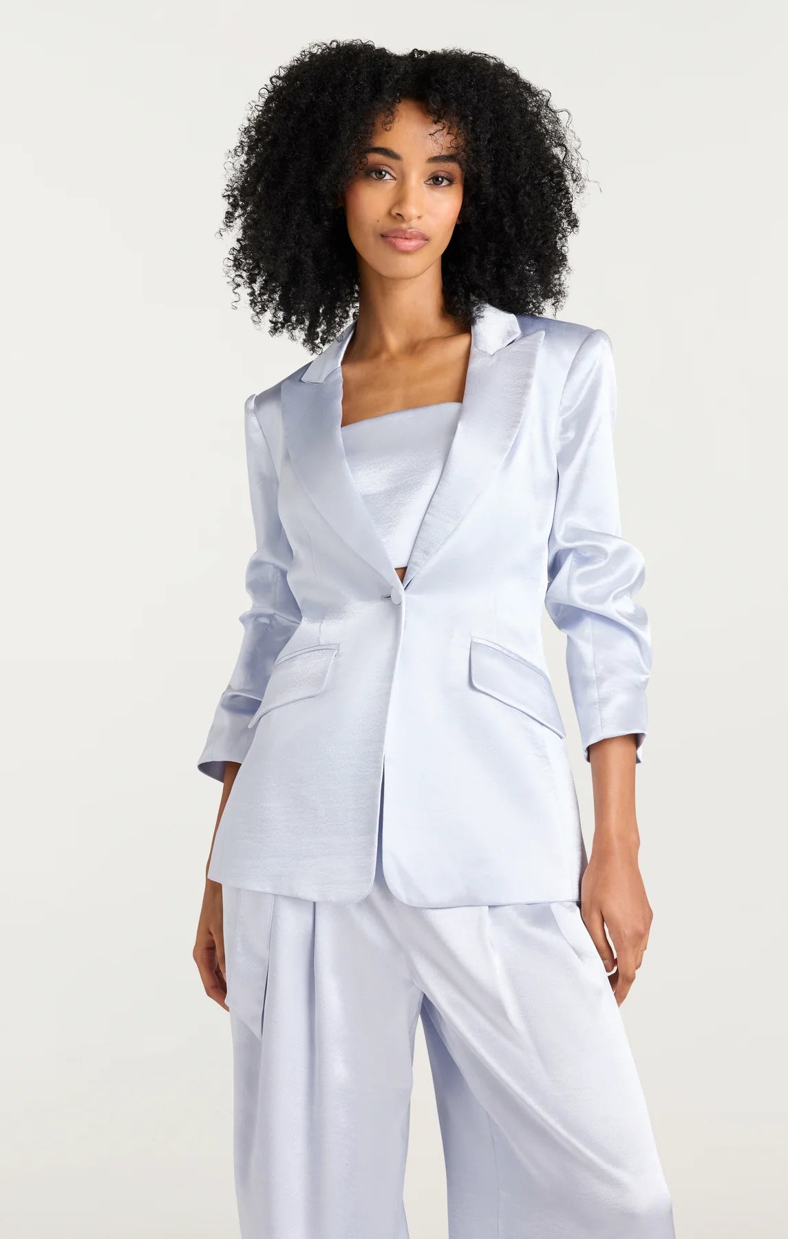 HAMMERED SATIN SCRUNCHED CHEYENNE BLAZER