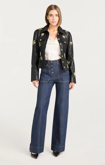 LEILA LEATHER SARITA JACKET