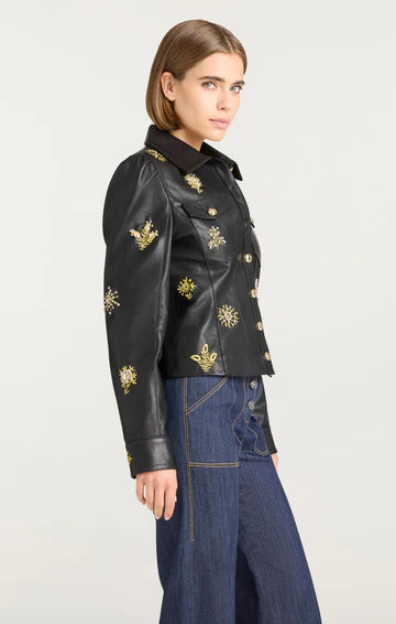 LEILA LEATHER SARITA JACKET