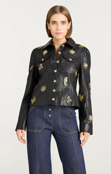 LEILA LEATHER SARITA JACKET