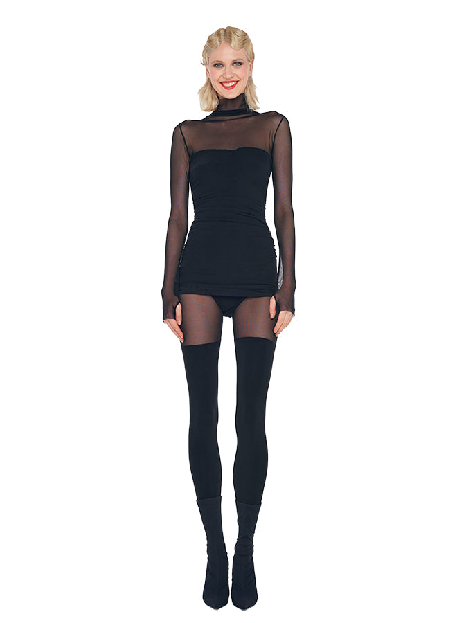 THIGH HIGH SPLICED LEGGING W/ FOOTSIE