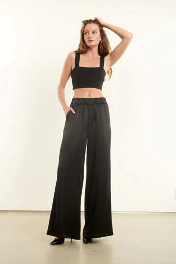 WIDE LEG PANT W/ PINTUCKS
