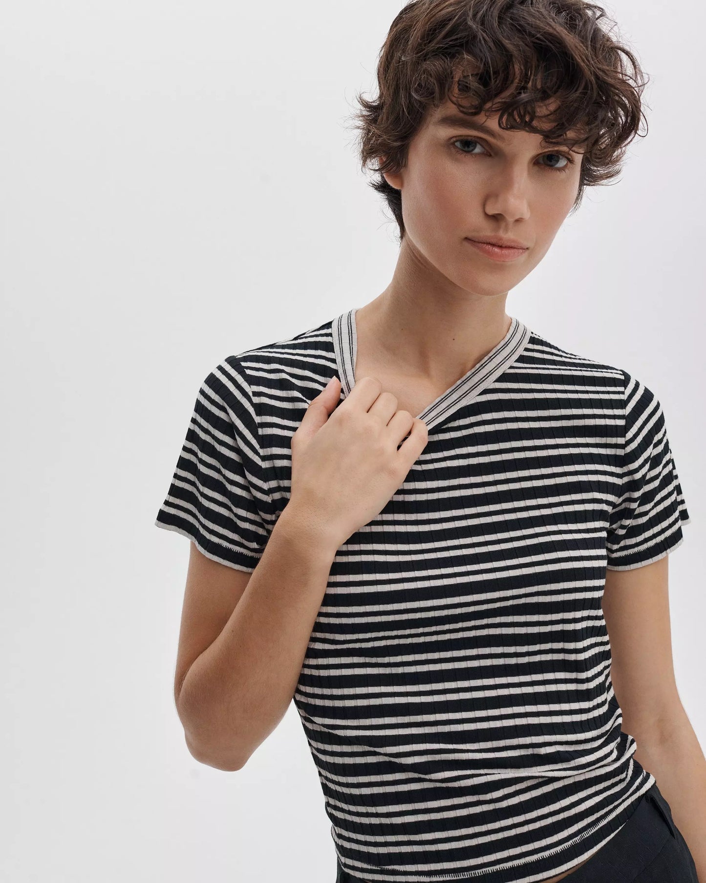 LUCA STRIPE CONTRAST TEE