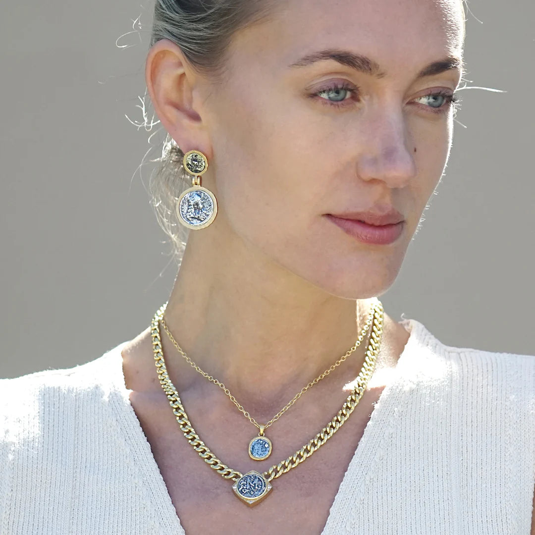 PAVIA COIN & FRAME NECKLACE