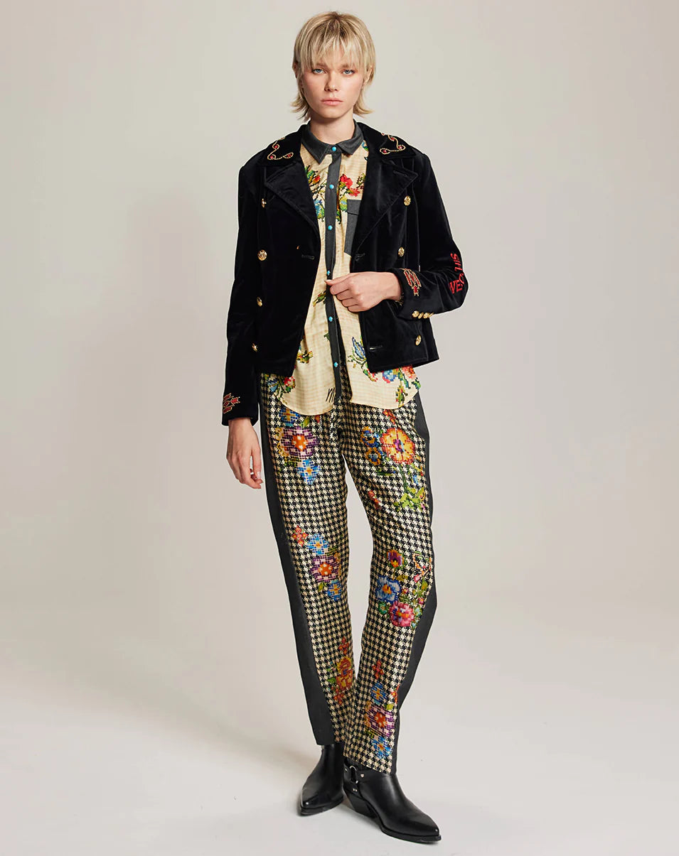 DAPHNE VELVET DOUBLE BREAST JACKET