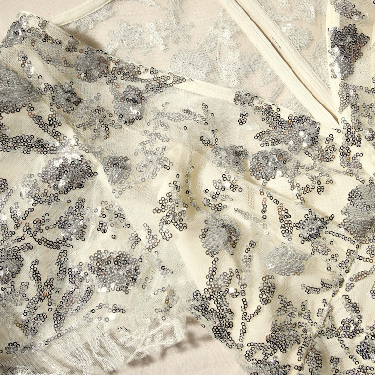 Champagne Sequined Midi Dress