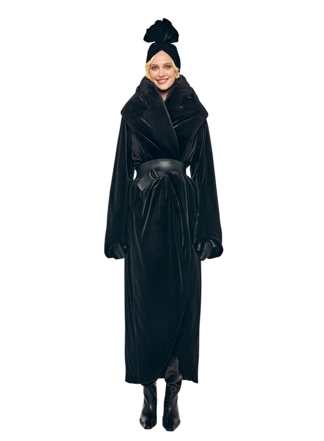 OS SHAWL COLLAR MAXI COAT